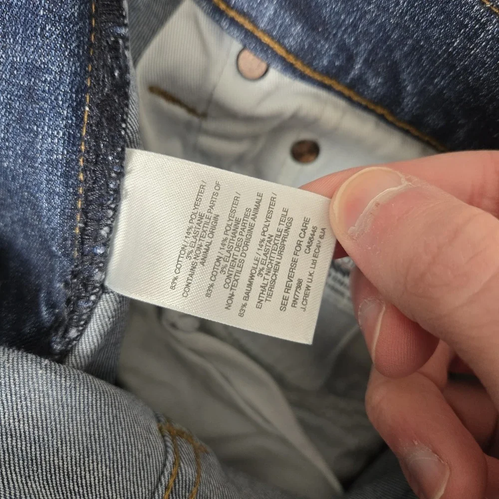 J. Crew 484 A‎ Cone Denim Jeans Mens 30x30 Slim Fit Blue Med Wash Stretch